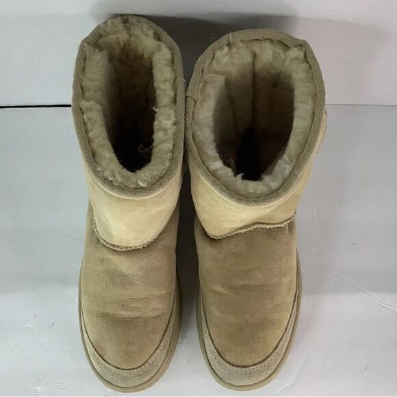 UGG Australia Ultimate Short Chestnut Tan Women Winter Mid Calf Boots Sz W6. - Picture 7 of 12